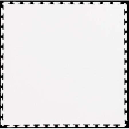 LOCK-TILE Lock-Tile® PVC Floor Tiles, SM003, 19.5x19.5", Textured, White SM003